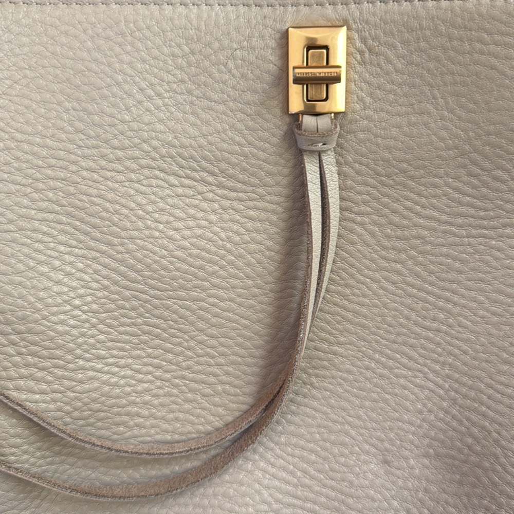 Rebecca Minkoff Darren Pebble Leather Satchel Crossbody Gold Tan - Picture 7 of 7
